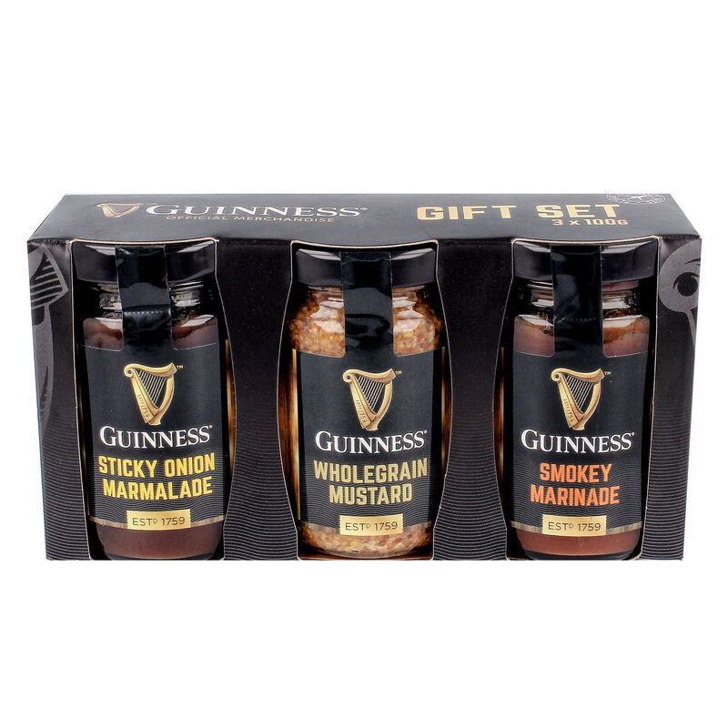 Guinness Chutney  Onion Marmalade And Mustard Sauces  3-Pack